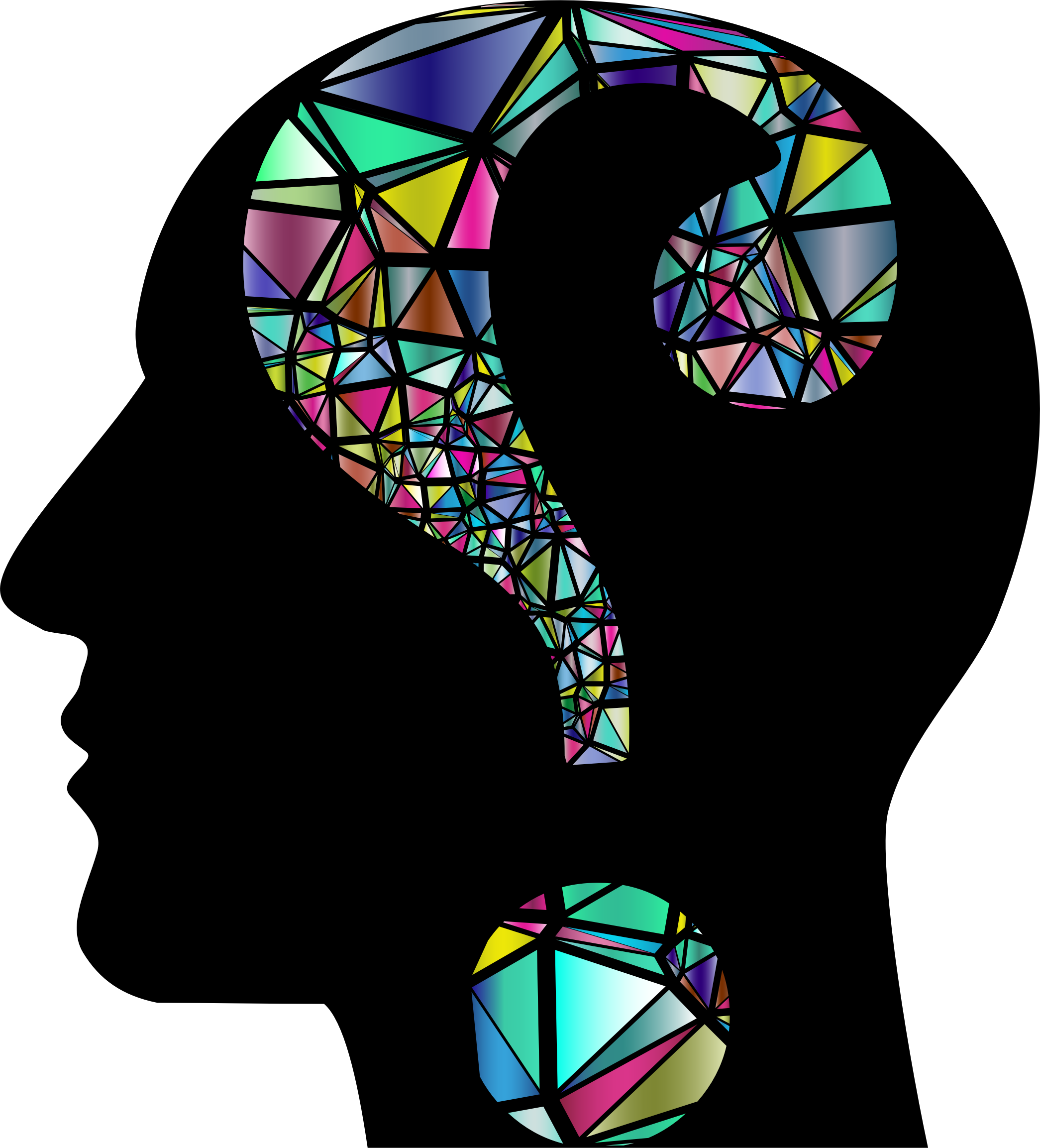 Poly Confusion - Confusion Clipart (2090x2306)