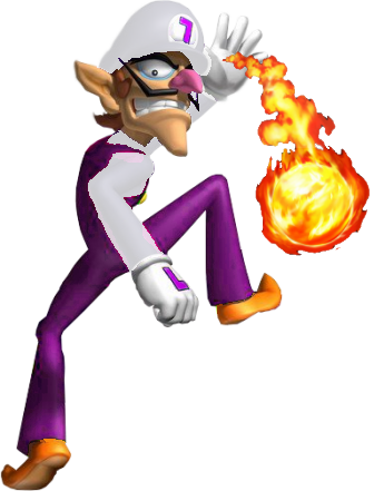 Fire Waluigi - Super Mario Fire Waluigi (336x441)