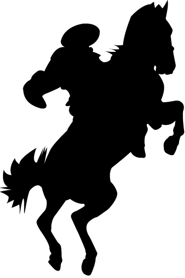 Bucking Horse Silhouette (374x563)