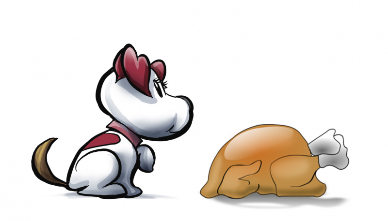Thanksgiving Lunch - Cartoon (800x457)