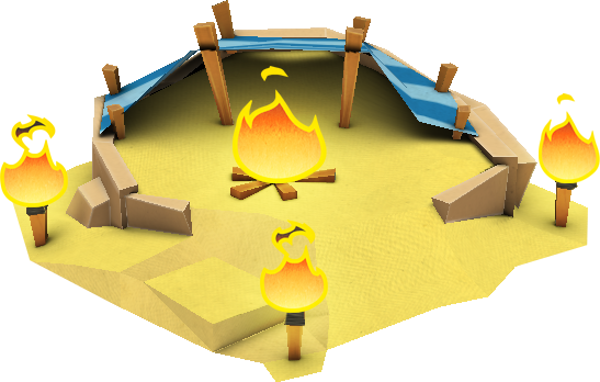 Fire-camp - Camp Png (547x348)