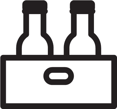 Two Rum Bottles In A Box Vector - Alcoholic Drink (400x400)