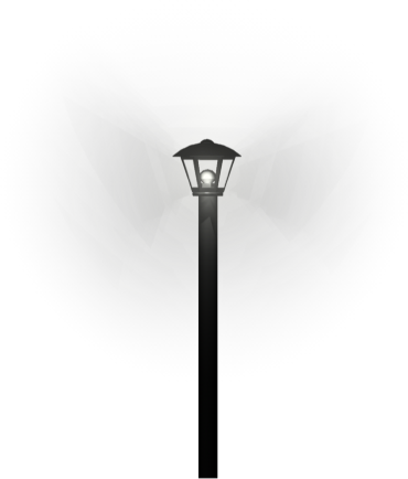 Glowing Lamp Post Clipart - Sconce (370x434)