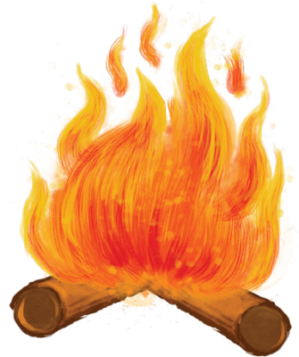 Campfire Clipart Camp Rules - Camping (335x400)