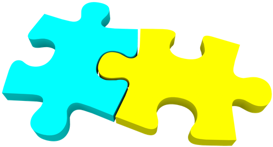 Two 2 Puzzle Pieces - Puzzle (550x331)