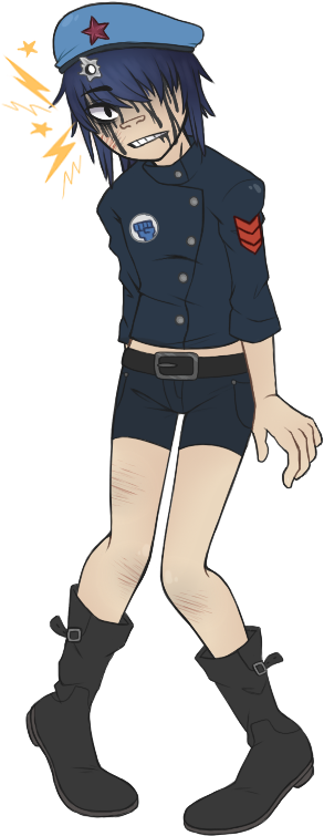 Cyborg Noodle By Tea Cup Kitty - Киборг Нудл (367x788)