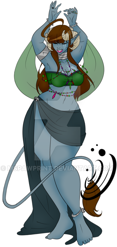 Dancing Queen By Mspawprint - Cartoon (400x828)