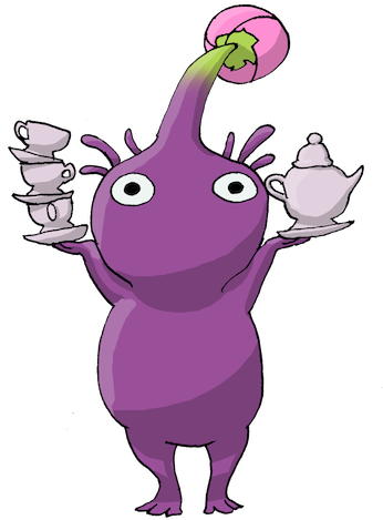 Pikmin Tea Party - Cartoon (355x500)