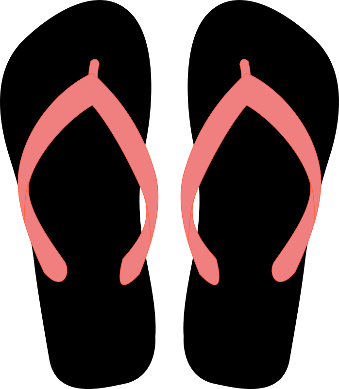 Black And Red Flip Flops (698x800)