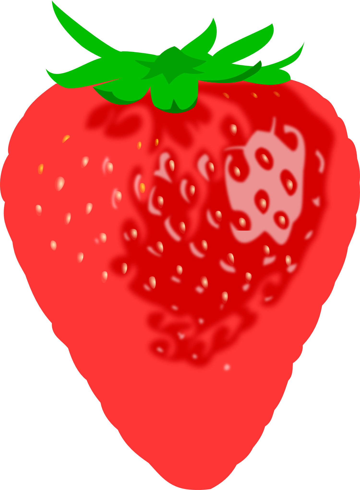 Strawberry Drawing Png - Drawing (1500x2040)