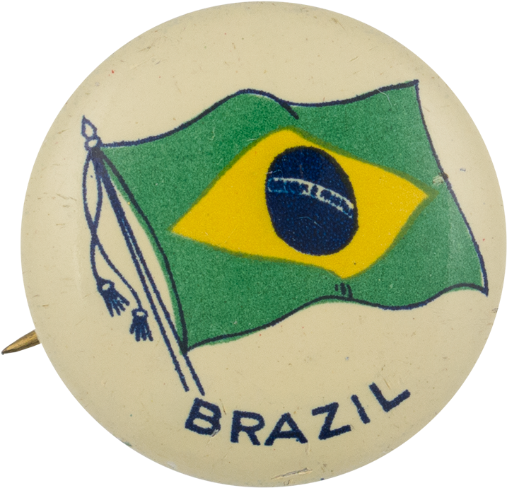 Brazil Flag - Brazil Country State Flag Vintage Souvenir Pin Pinback (1000x887)