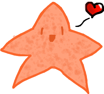 Cute Starfish Drawing - Cute Starfish Drawing (450x340)