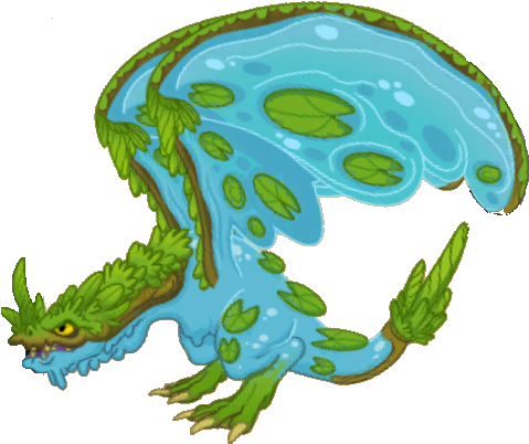 Pond Dragon - Illustration (484x412)