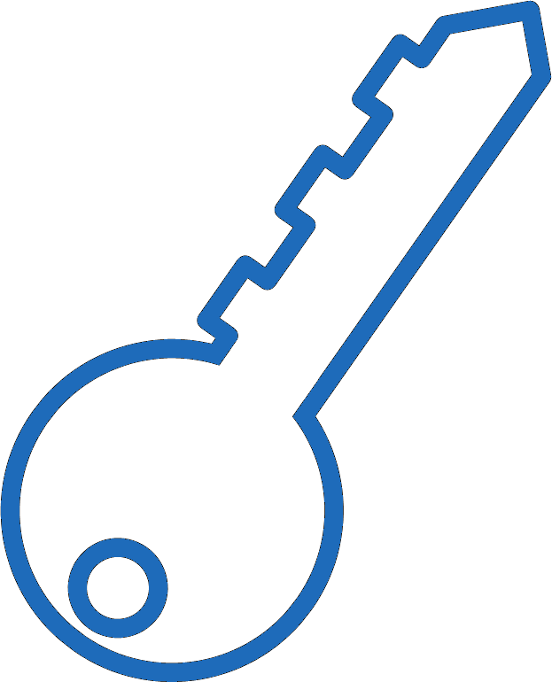 Blue Key - Circle (623x770)