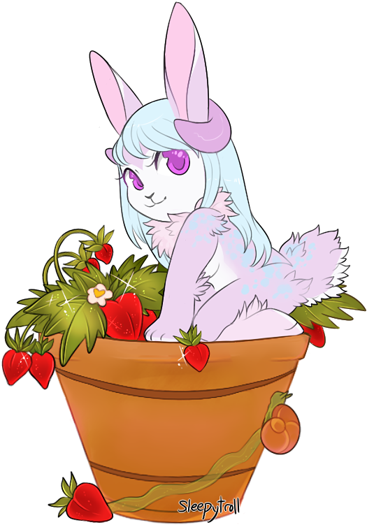 Strawberry Picking - Cartoon (541x763)