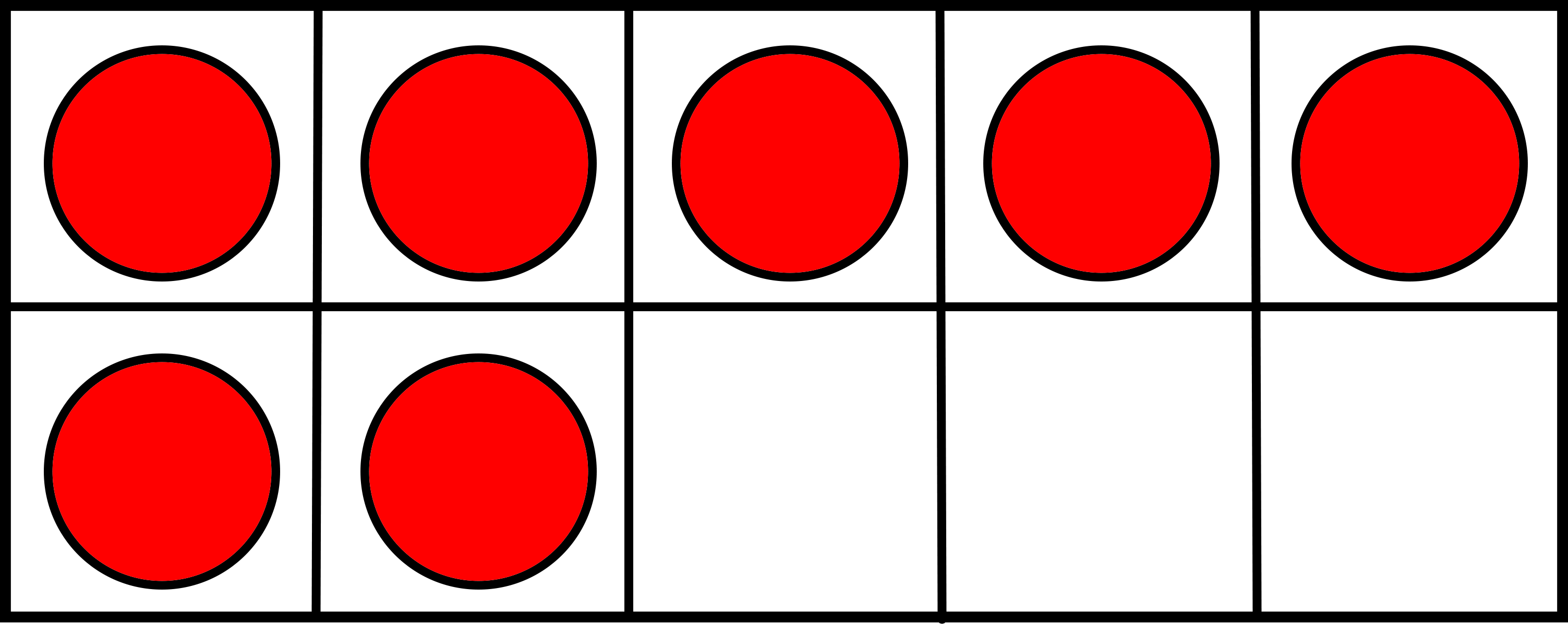 Free Ten Frame Clipart - Circle (3006x1197)