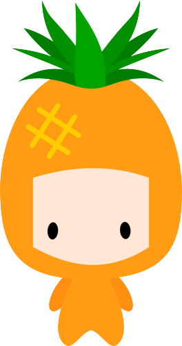Chibi Dressed Pineapple - Pineapple Chibi (264x500)
