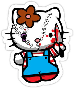 Chucky Hello Kitty - Simple Drawings For Kids (375x360)