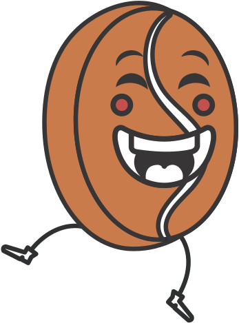 Coffee Grains Kawaii Character - Vector Graphics (550x550)
