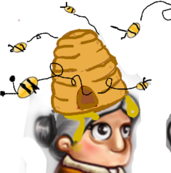 Beehive Smoothy - Cartoon (564x600)