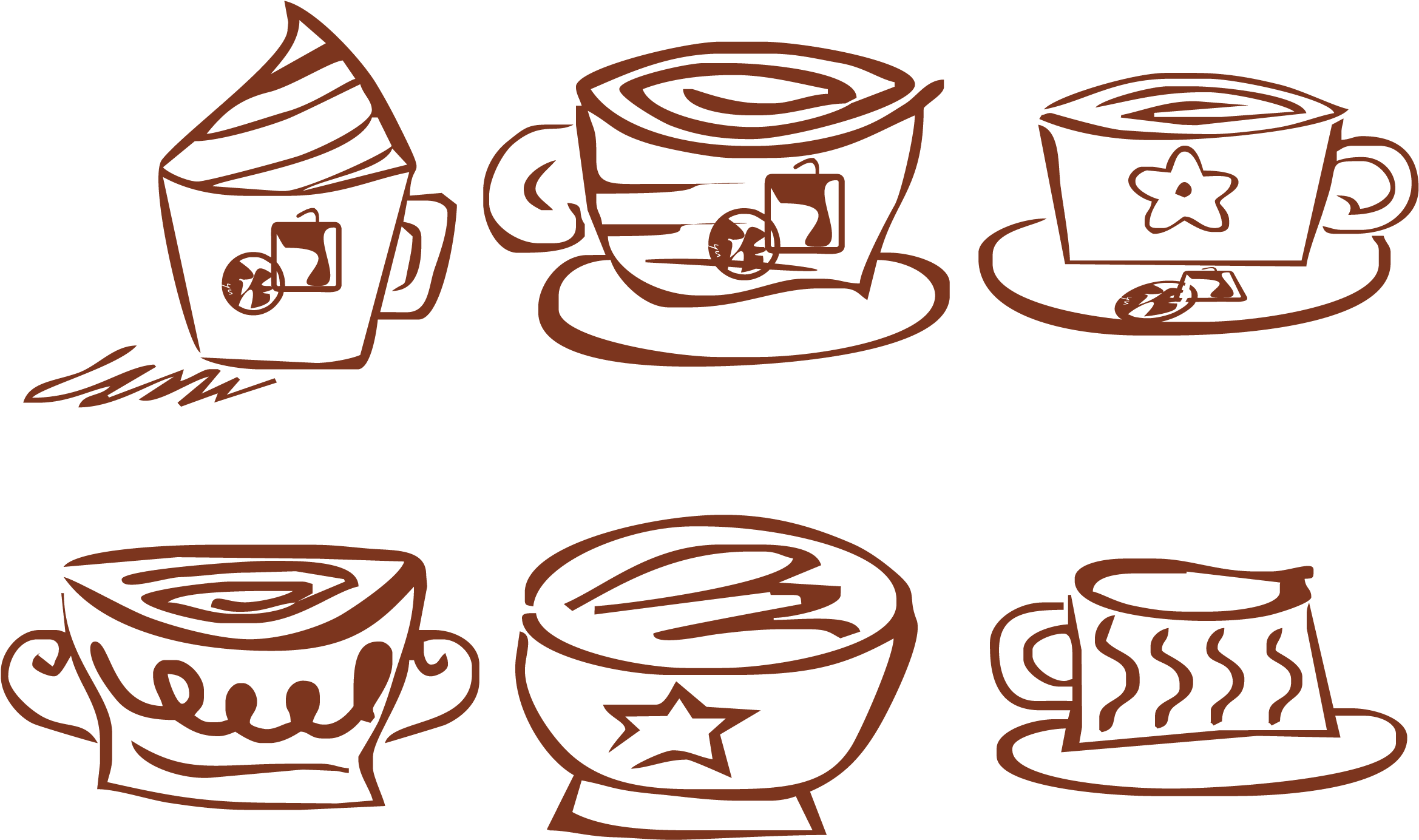 Coffee Cup Cafe Logo - Vector Cafe Logo (3508x2480)
