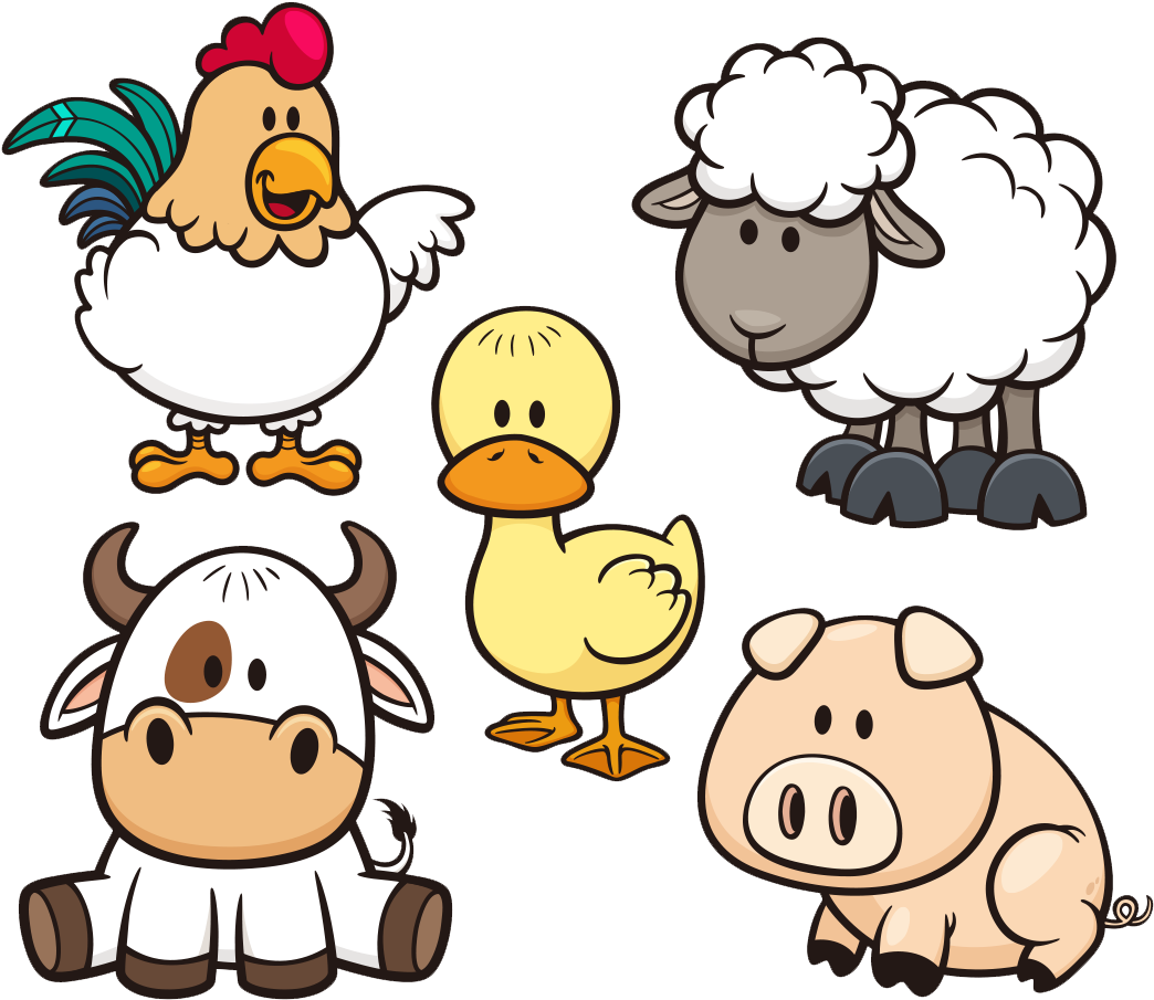 卡通家禽矢量图 - Cartoon Lamb (1100x1100)