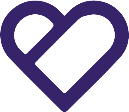 Bdaw Icon Purple - Heart (448x389)