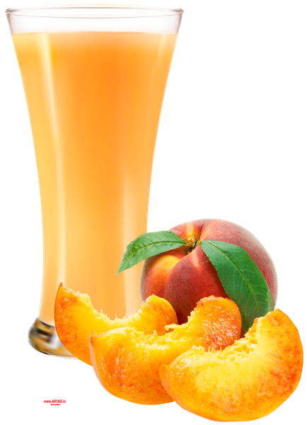 Напитки, Персиковый Сок, Персик, Стакан Сока, Beverages, - Clip Art (434x600)