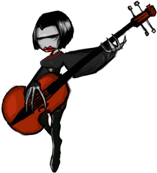 Circe With Bass - Cartoon (546x605)