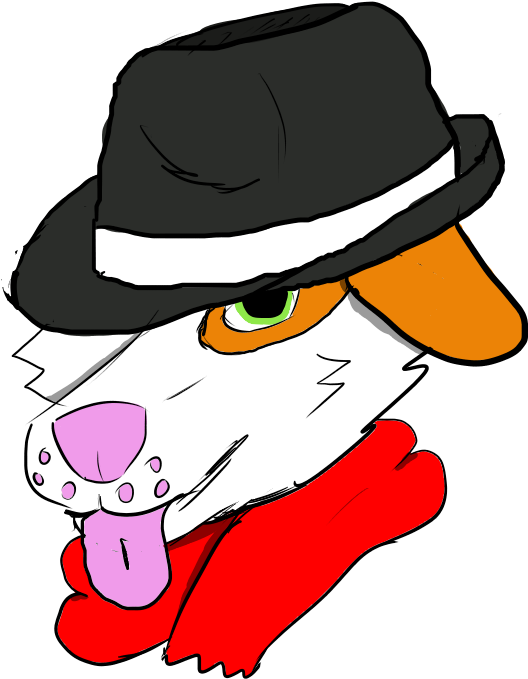 Fedora Doggo - Cartoon (768x774)