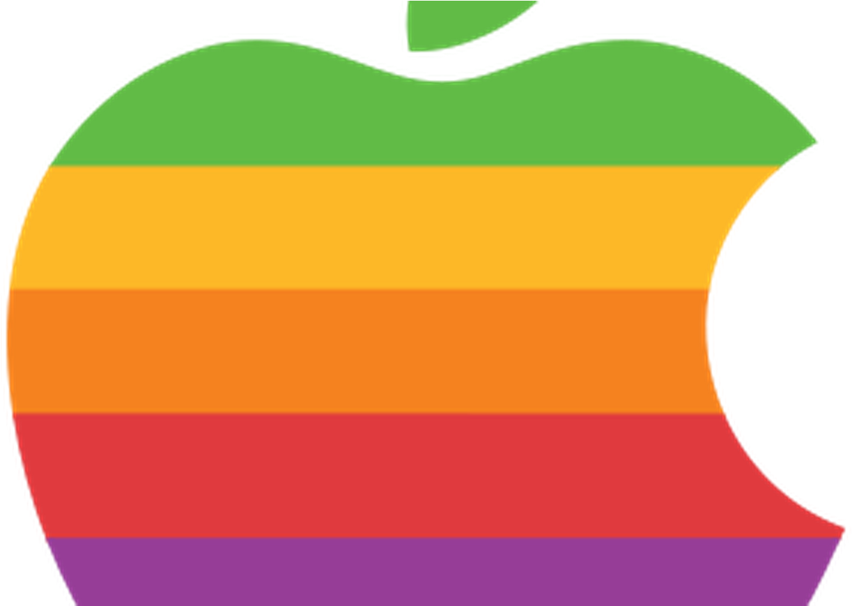 Apple Logo Rainbow Png (1280x868)