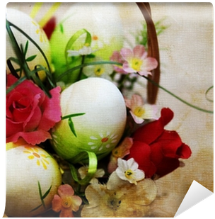 Grunge Retro Background With Copy Space Wall Mural - Easter (400x400)