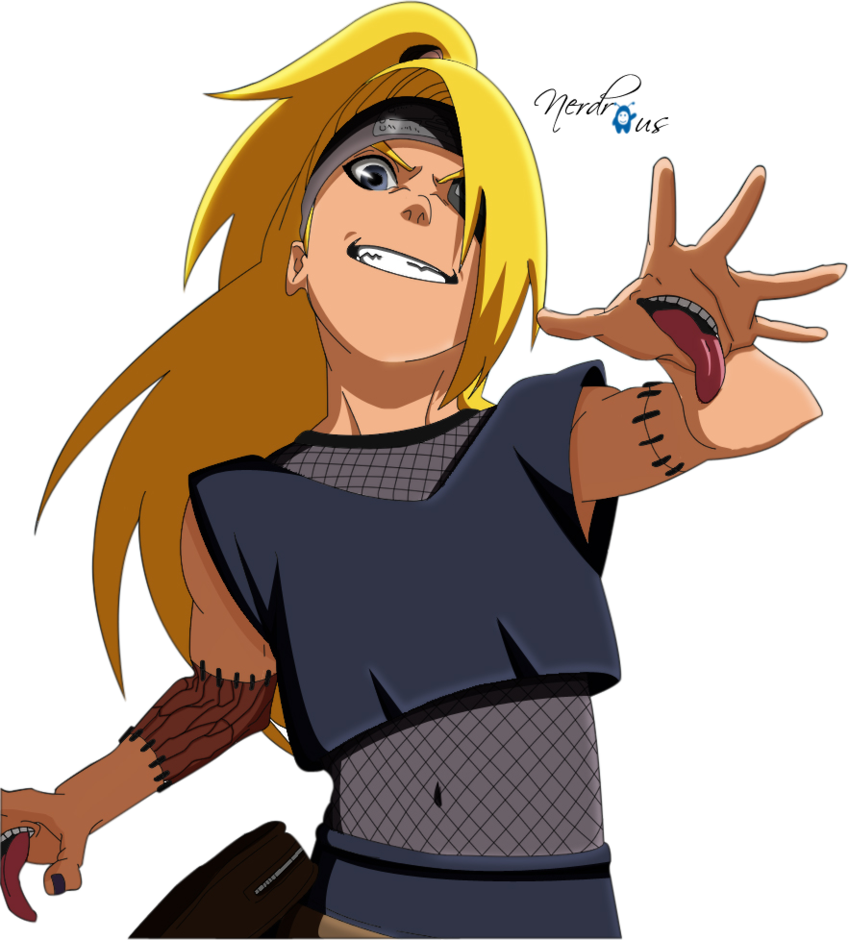 Deidara Hd Render By Nerdr0us - Deidara Vs Sasuke Render (849x940)