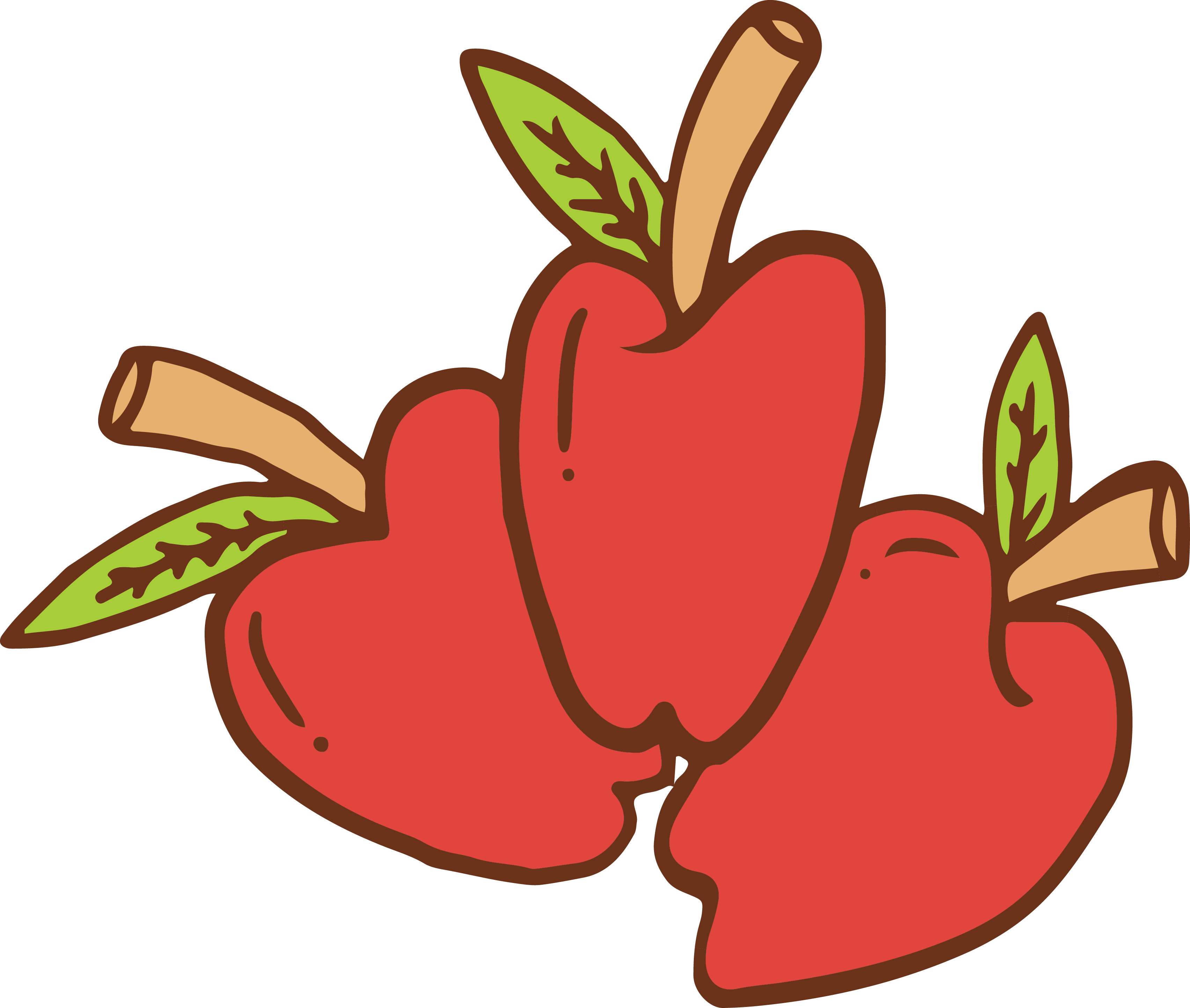 Apple Cartoon Drawing - Cartoon (3408x2886)