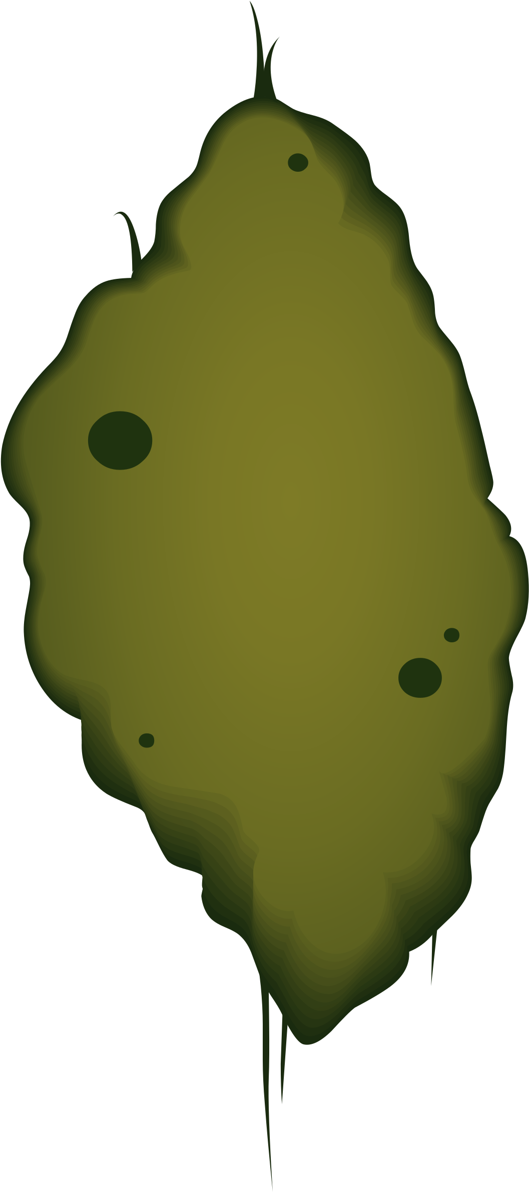 Tree Int Moss 2 - Clip Art (1101x2400)