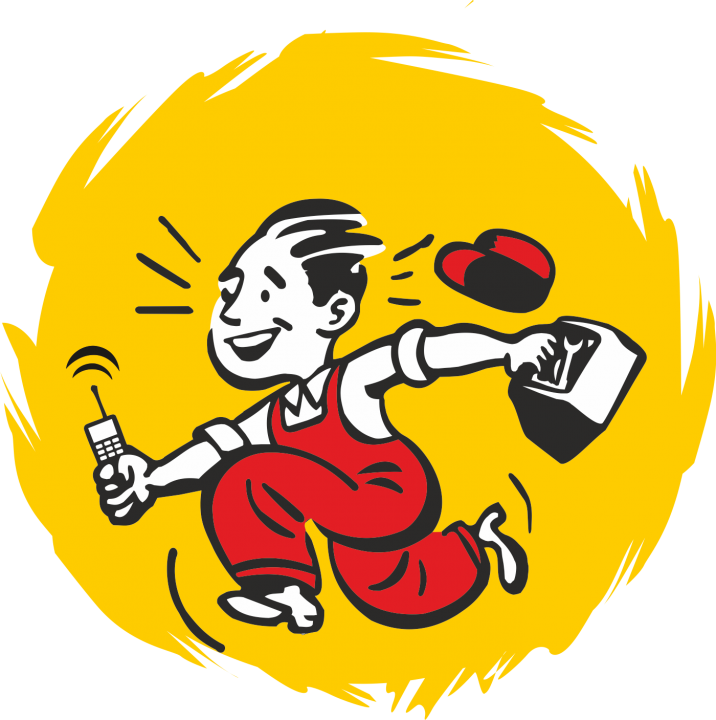 Why Choose Us - Running Plumber Man (716x720)