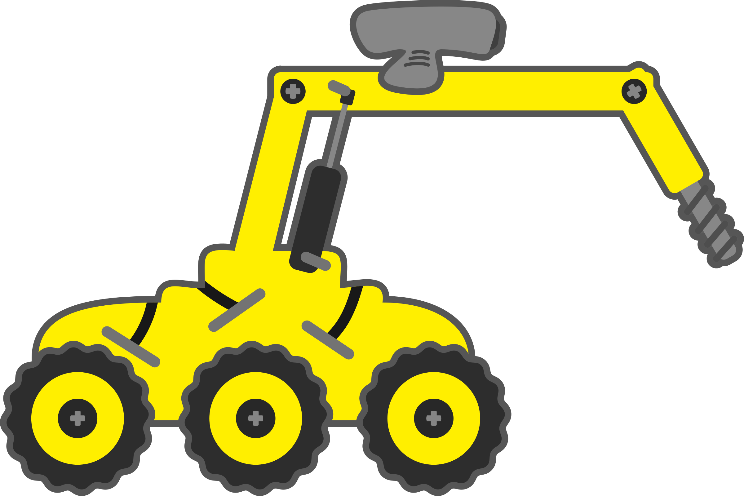 Big Image - Robot Car Clipart (2400x1600)