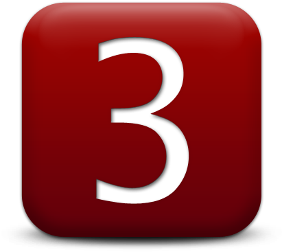 I Have Coded An Automatic Background Slideshow In Html - Number 3 Red Icon (512x512)