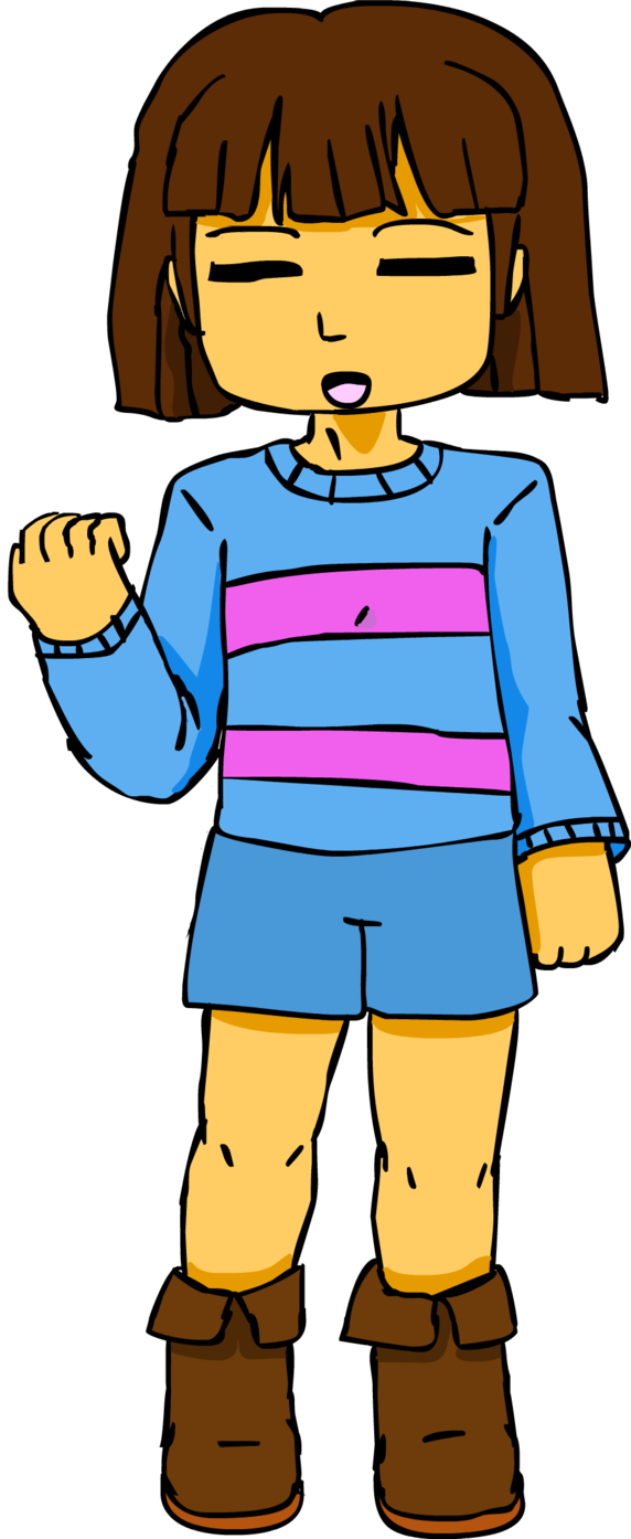 Confident Frisk By Dynogreen - Confident Frisk By Dynogreen (572x1394)