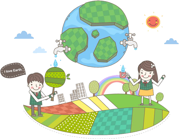 Water Conservation Cartoon Illustration - 세계 물의 날 기념 (1000x707)