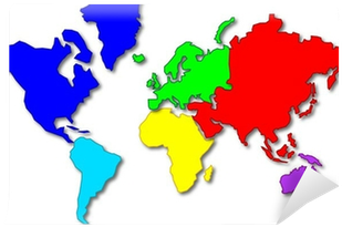 World Map Vector Continents (400x400)