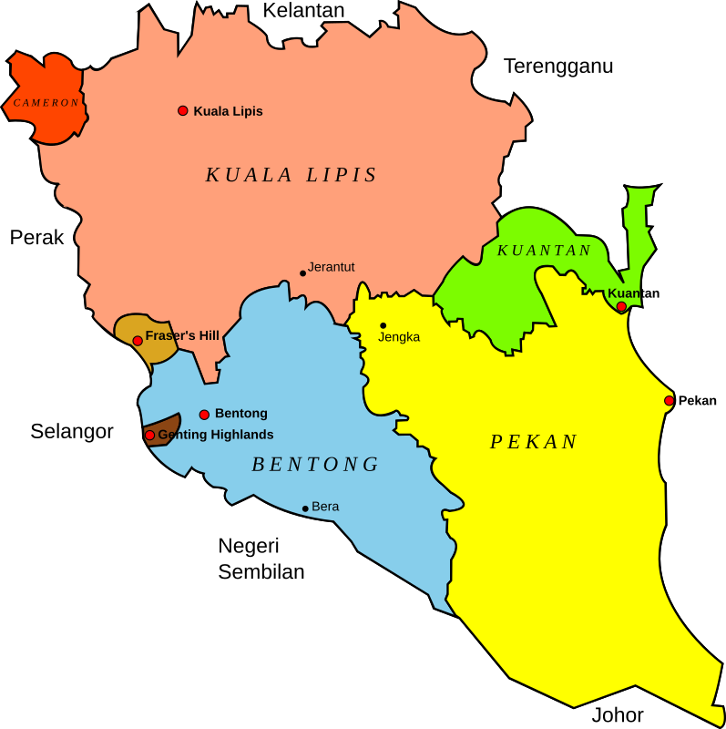 Medium Image - Malaysia Pahang Map (797x800)