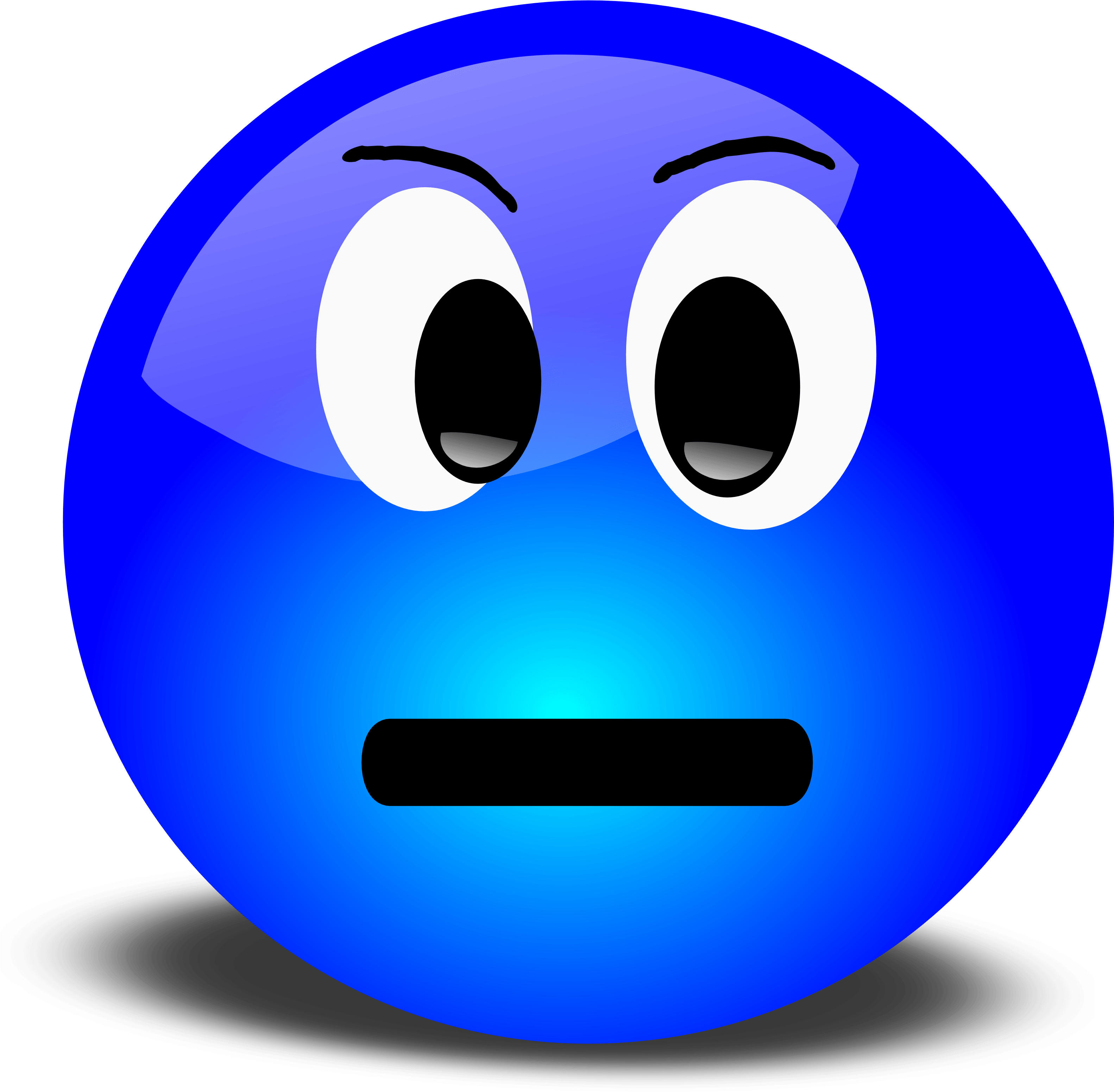Mean Face Clip Art - Smiley (3200x3134)