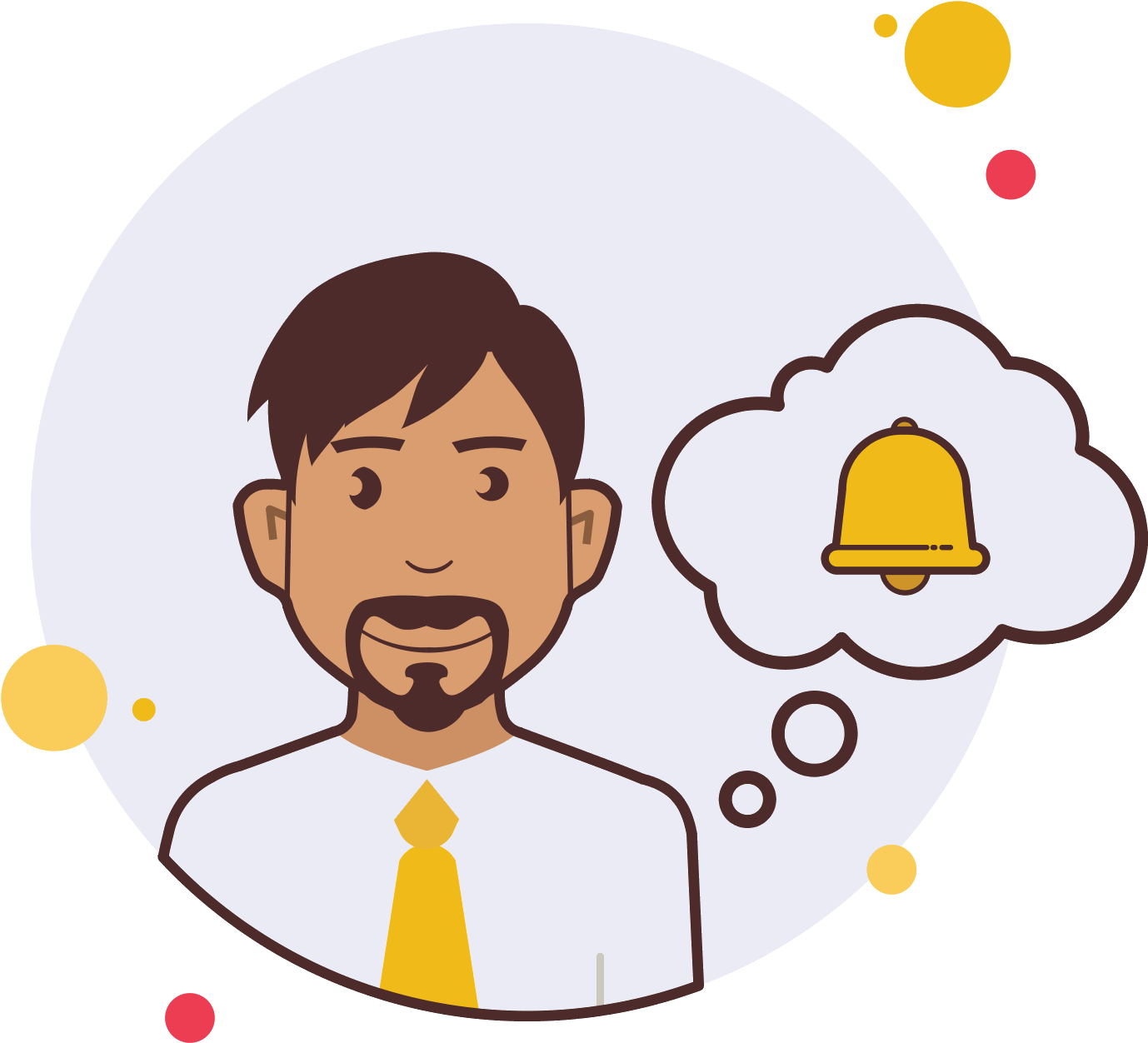 Man With Notification Bell Icon - Icon (1600x1600)