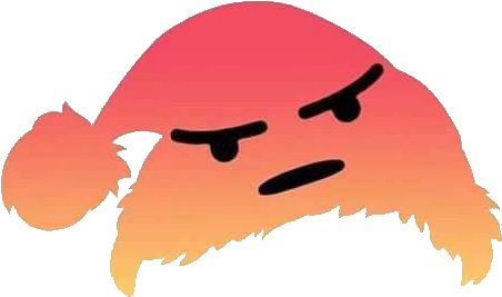 Angry Santa Hat - Illustration (487x397)