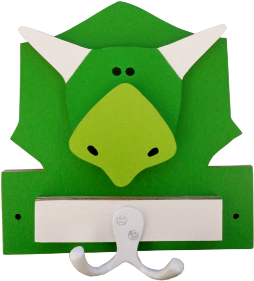 Dinosaur Shaped Wall Hook - Toad (600x600)