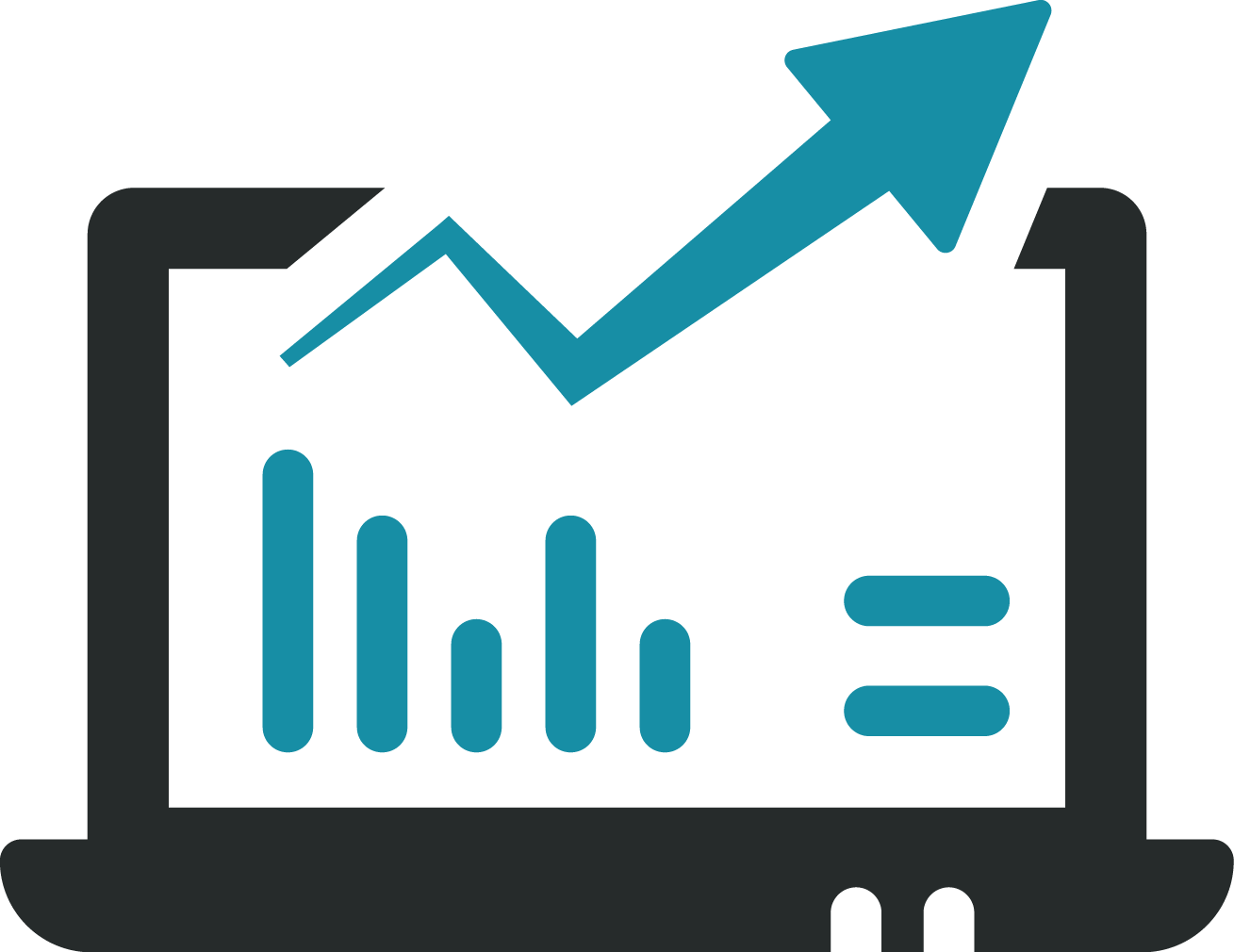 Data Processing Blue Icon (1309x1010)