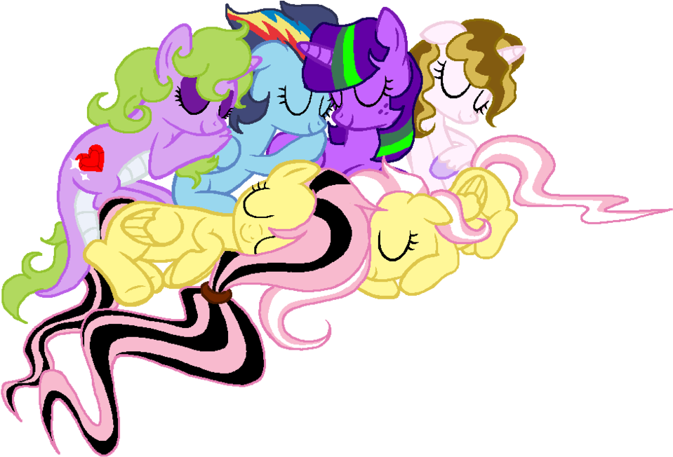 Mlpsleeping - Mlp Base Group Sleeping (1024x673)