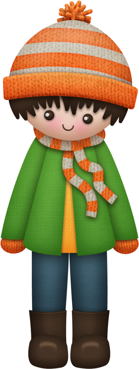 Winter Boy Clipart (488x1280)