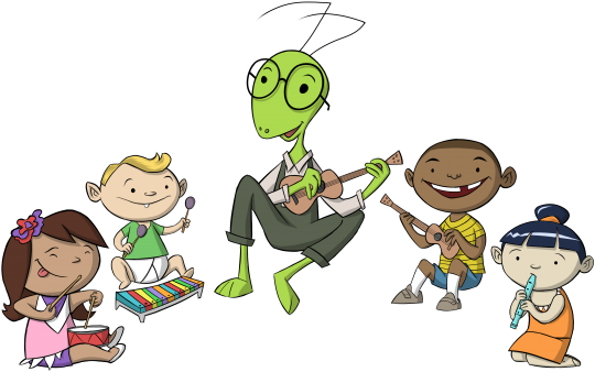 Whistling Crickets - Cartoon (600x392)